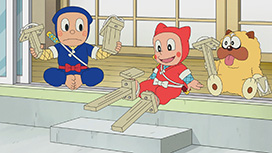たか～い下駄で競争でござるの巻